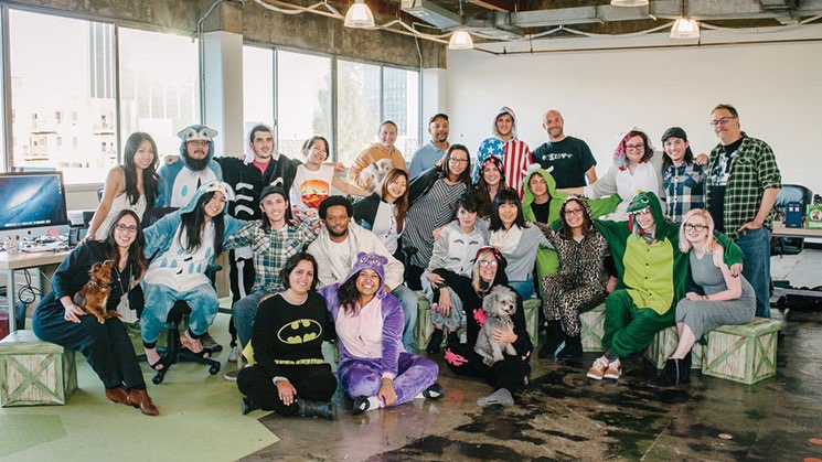 The Nix Hydra staff dresses down each month on Onesie Wednesdays.